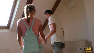 HUNT៤K។ ហិនទ័របានជួបប្តីប្រពន្ធនៅក្នុងឧទ្យាននិងទិញក្មេងស្រីរាងកាយក្តៅ