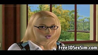 Kuum 3D koolitüdruk köniinsä on ebony babes pingeline tuss